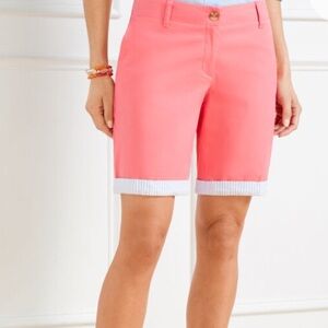 Talbots Seersucker Cuff Shorts